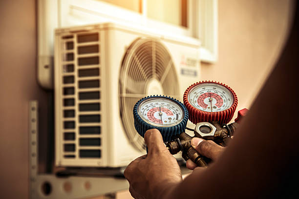 Professional Air Conditioning Service technician working in Gore, VA